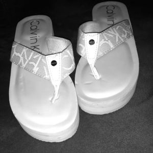 New Calvin Klein Wedge Sandals